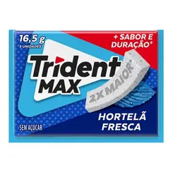 Chiclete Trident Max Hortelã Fresca 16,5g