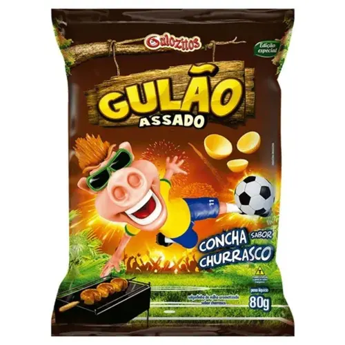 Salgadinho Gulão Assado Sabor Churrasco 80g