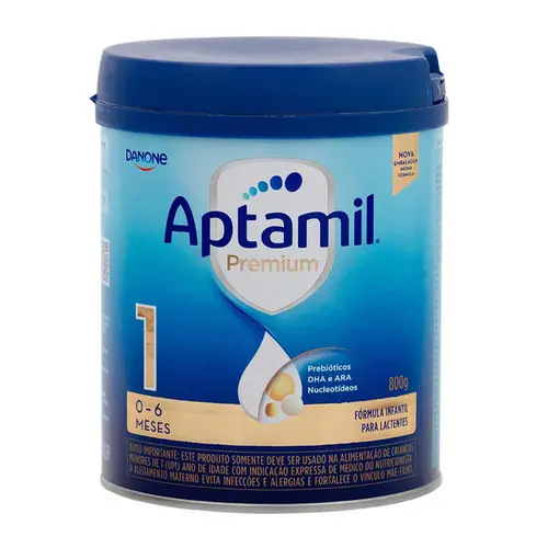 Leite Em Pó Aptamil Premium 1 Danone 0 a 6 meses 800g