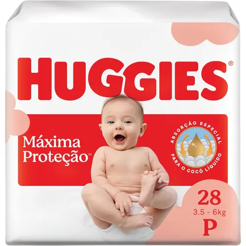 Fralda Infantil Huggies Supreme Care Jumbo P 28 Unidades