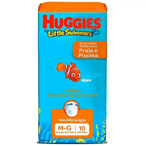 Fralda Infantil Huggies para Piscina M/G 10 Unidades