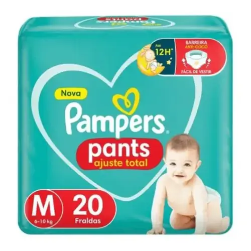 Fralda Infantil Pampers Pants Pacotão M 20 Unidades