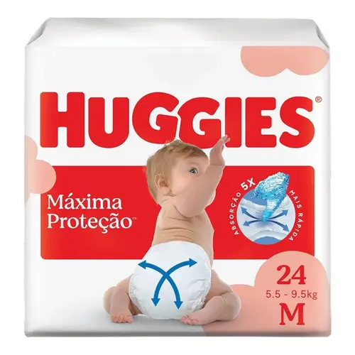 Fralda Infantil Huggies Supreme Care M Jumbo 24 Unidades