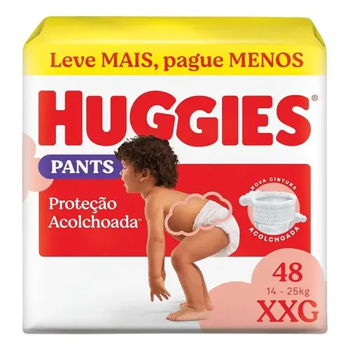 Huggies Fralda Pants Roupinha Proteção Acolchoada XXG - 48 unidades