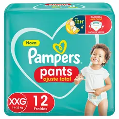 Fralda Pampers Pants Ajuste Total  XXG 12 unidades