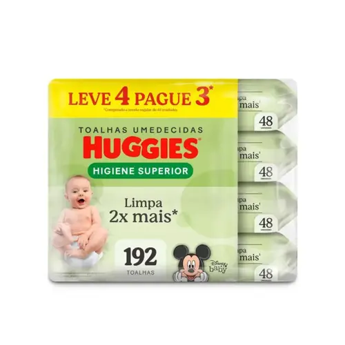 Lenços Umedecidos Huggies Higiene Superior Leve 4 Pague 3
