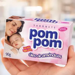 Sabonete Em Barra Infantil Pom Pom Óleo De Amêndoas