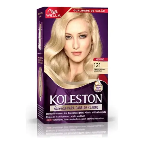 Kit Tintura Koleston Louro Claríssimo Acinzentado Nº 121