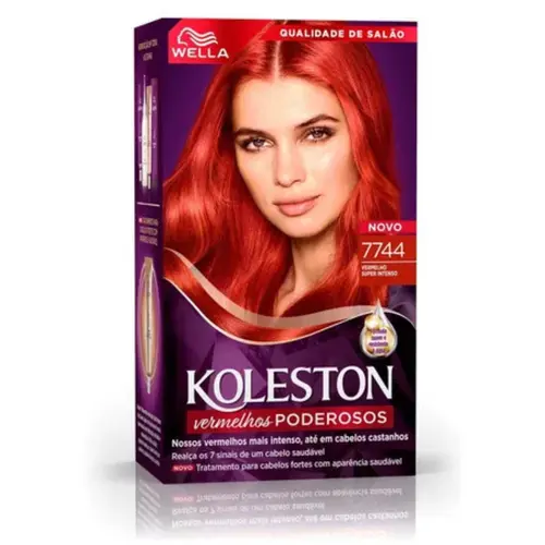Kit Tintura Koleston 7744 Vermelho Super Intenso