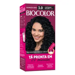 Mini Kit Tintura Biocolor Coloração Creme Castanho Escuro Chique 3.0