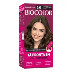 Mini Kit Tintura Biocolor Coloração Creme Louro Escuro Clássico 6.0
