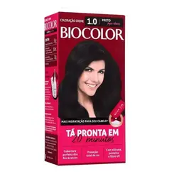 Tinta de Cabelo Biocolor Mini Kit Preto Fundamental 1.0