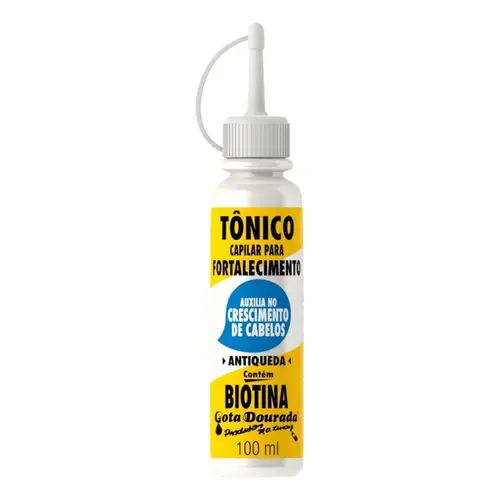 Tônico Capilar Gota Dourada Fortalecimento Antiqueda Biotina 100ml
