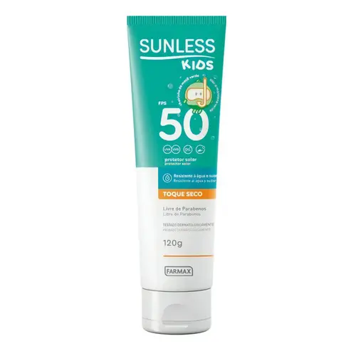 Protetor Solar Sunless Kids Infantil Fps50 Não Oleoso 120g