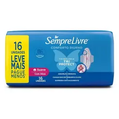 Absorvente Sempre Livre Fit com Abas 16 Unidades