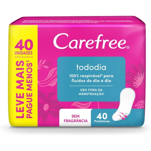 Carefree Protetor Diário Todo Dia Sem Perfume, 40un