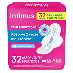 Absorvente Intimus Suave Com Abas 32 Unidades