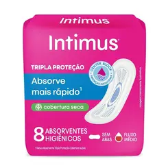 Absorvente Intimus Tripla Proteção Seca S/Abas 8 Unidades