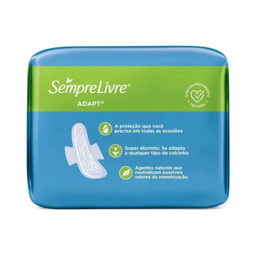 Absorvente Sempre Livre Adapt Suave Sem Abas 8 unidades