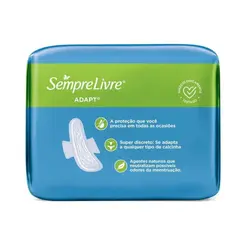 Absorvente Sempre Livre Adapt Suave Sem Abas 8 unidades