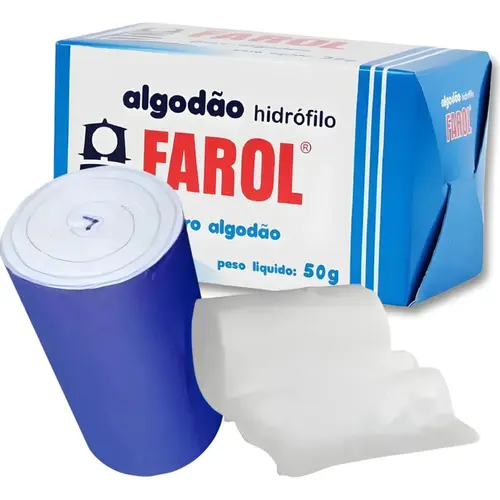 Algodão Hidrófilo Rolo Farol 50g