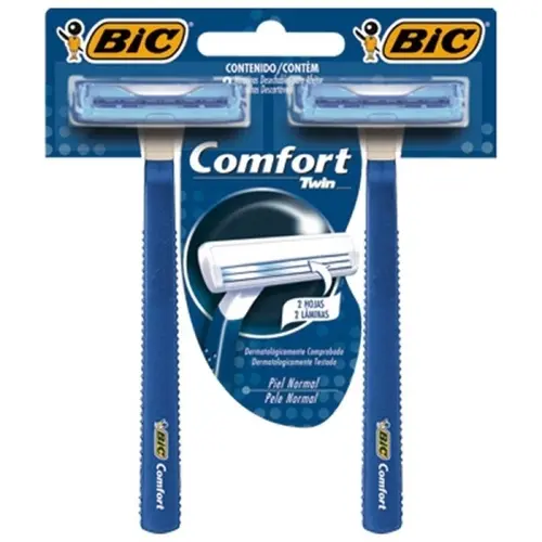 Aparelho De Barbear Bic 3 Comfort Sensível 2 Und