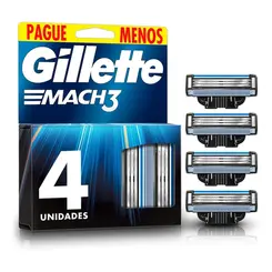 Carga Gillette Mach 3 Regular 4 Unidades