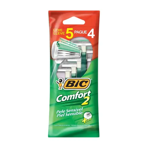 Aparelho de Barbear Bic Comfort2 Sensitive Leve 5 Pague 4