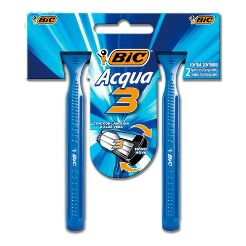 Aparelho de Barbear Bic Acqua3 2 Unidades
