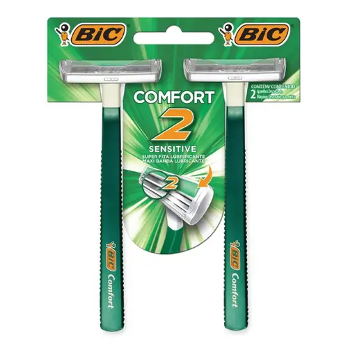 Aparelho de Barbear Bic Comfort2 Pele Sensível 2 Unidades