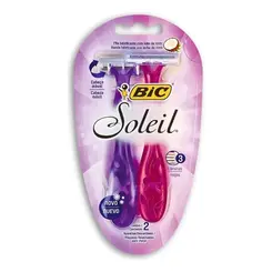 Aparelho de Depilação Feminino Bic Soleil Rosa Roxo 2 Unidades