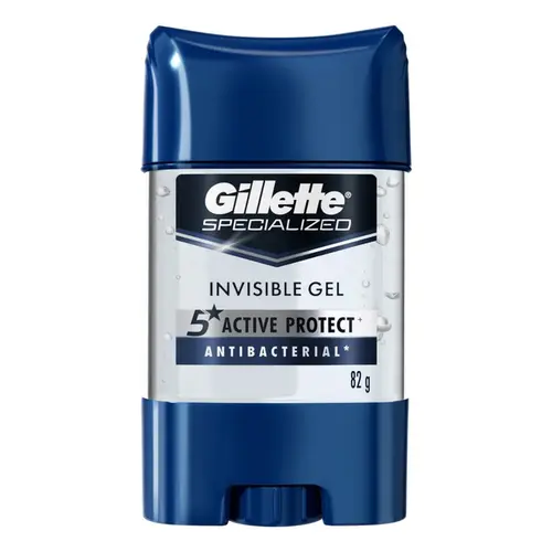 Desodorante Gel Antitranspirante Gillette Specialized Antibacterial 82g
