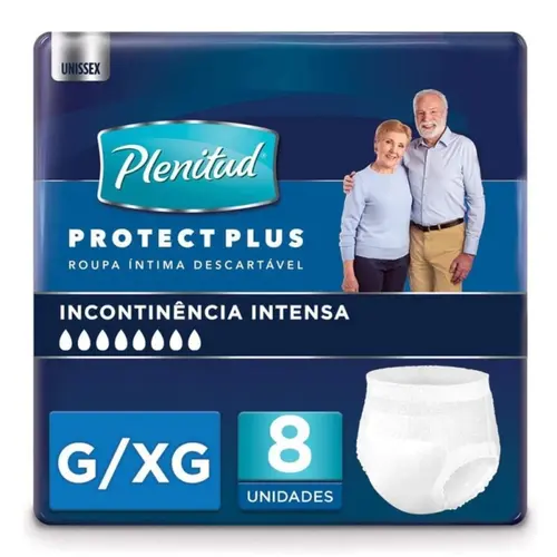 Roupa Íntima Plenitud Protect Plus - 8 unidades