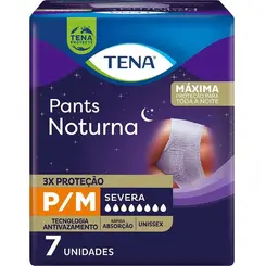 Roupa Íntima Pants Noturna Tena P/M 7 unidades