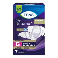 Fralda Geriátrica Tena Slip Noturna G 7 Unidades