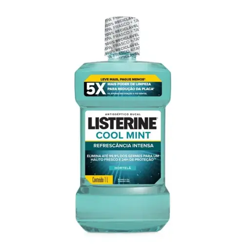 Antisséptico Listerine Cool Mint Refrescância Intensa 1L