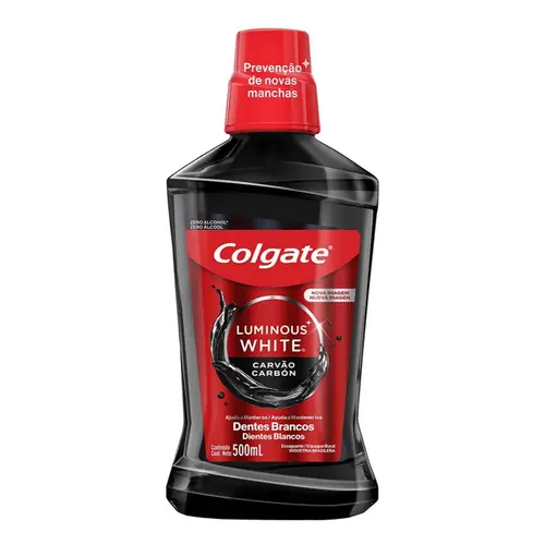 Enxaguante Bucal Colgate Luminous White Carvão 500ml