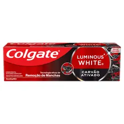Creme Dental Colgate Luminous White Carvão Ativado 70g