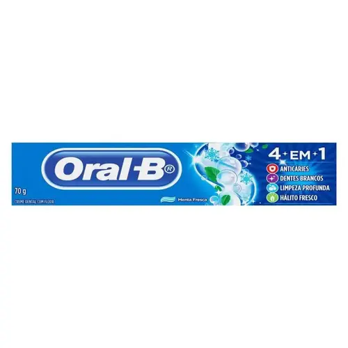 Creme Dental Oral B Menta Fresh Limpeza Profunda 70g