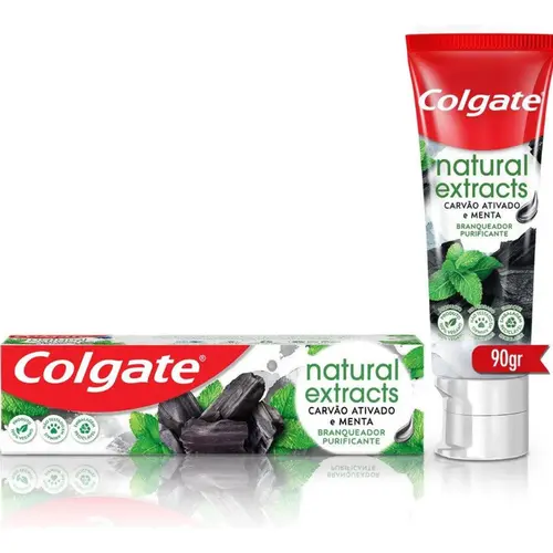 Creme Dental Colgate Natural Extracts Carvão Ativado e Menta 90g
