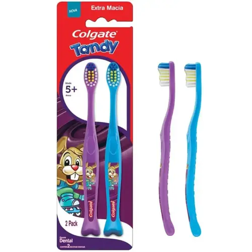 Escova Dental Colgate Tandy Extra Macia 2 Unidades