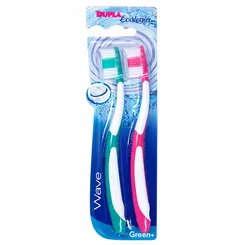 Escova Dental Green Adulto Wave Dupla Macia 2 Unidades