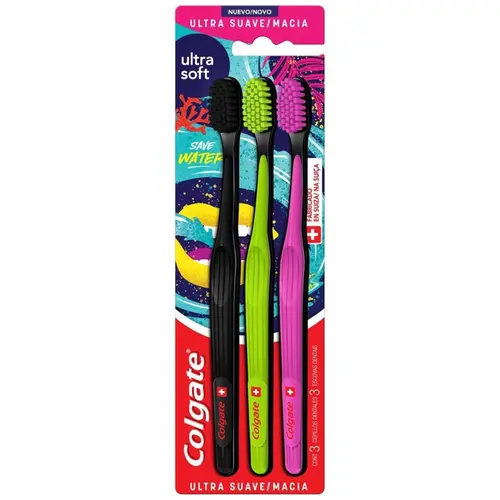 Escova Dental Colgate Ultra Soft com 3 Unidades