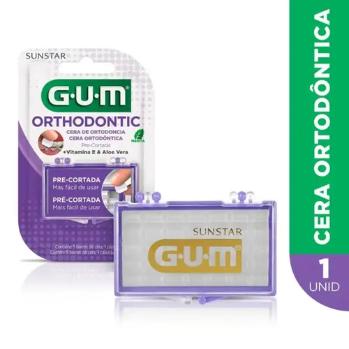 Cêra Ortodôntica Gum Sabor Menta com 5 Barras
