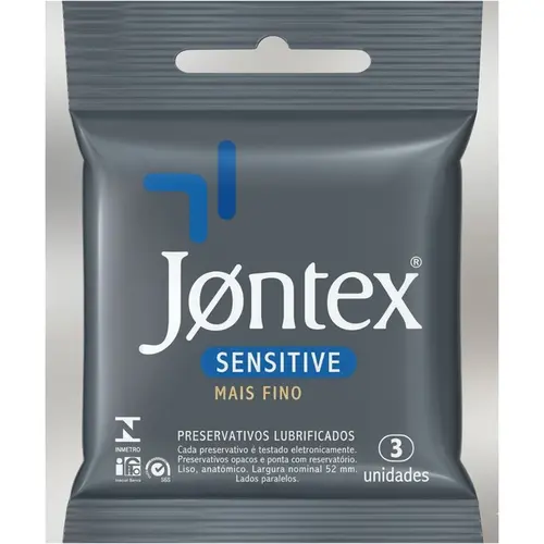 Preservativo Jontex Sensitive com 3 Unidades