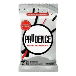 Preservativo Lubrificado Efeito Retardante Prudence Pacote 3 Unidades