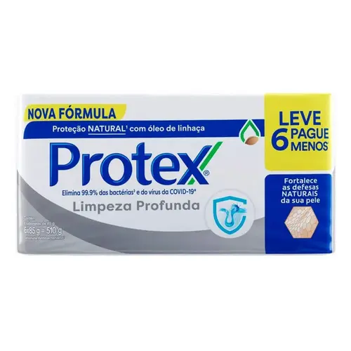 Sabonete Barra Protex Limpeza Profunda Original 85g Leve 6 Pague 5