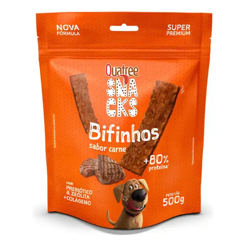 Snacks Bifinho Sabor Carne Quatree 500g