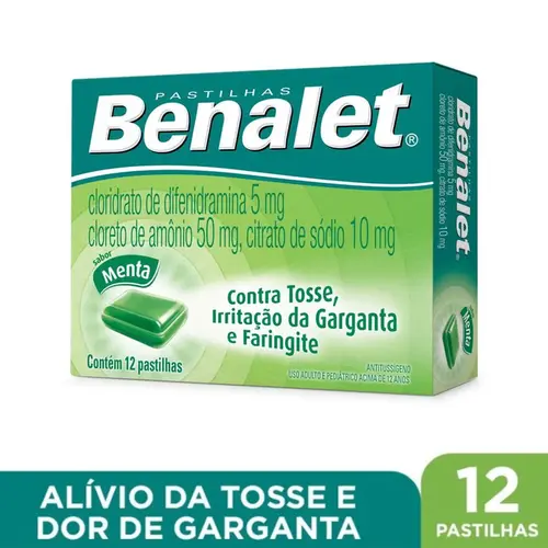 Benalet Pastilhas Sabor Menta com 12 Unidades