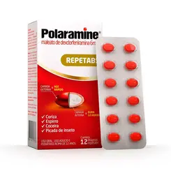 Polaramine Repetabs 6mg Ação Prolongada 12 Comprimidos